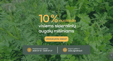 10 % nuolaida sideralinių augalų mišiniams 